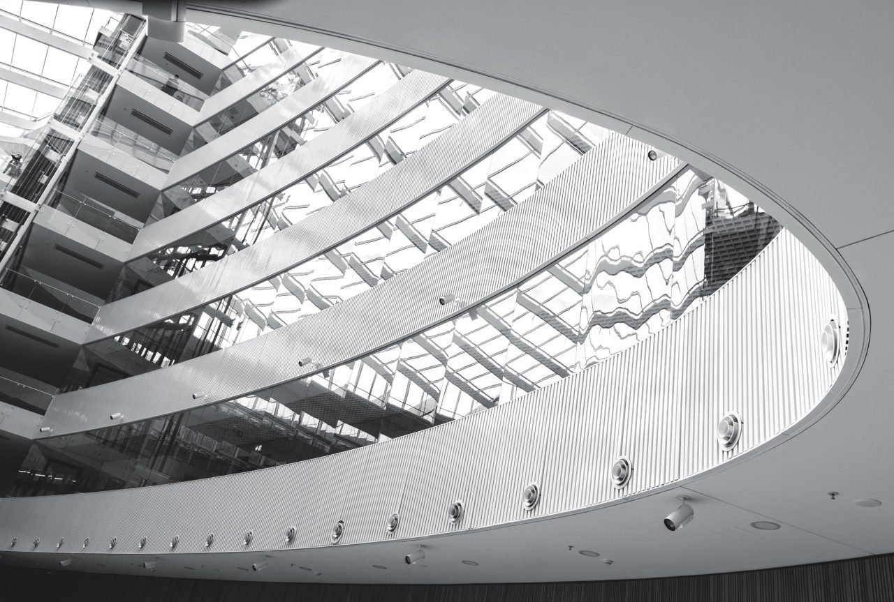 Abstract modern architecture interior