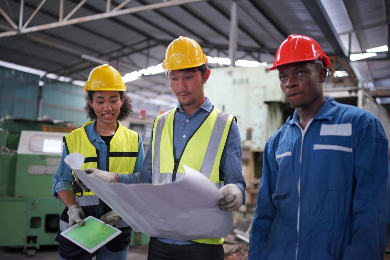 Architect on a construction site,Construction worker.