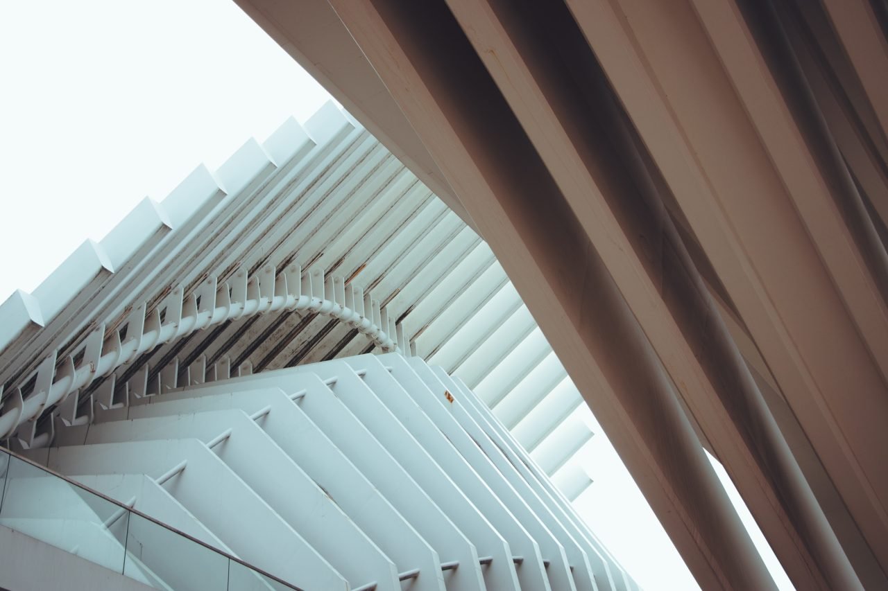Bright and airy pattern. Modern architecture. Futuristic.