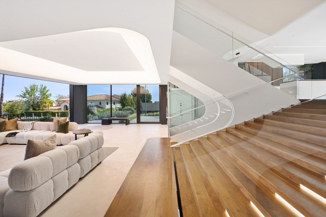 Interior shot of a living room of a modern house in Los Angeles